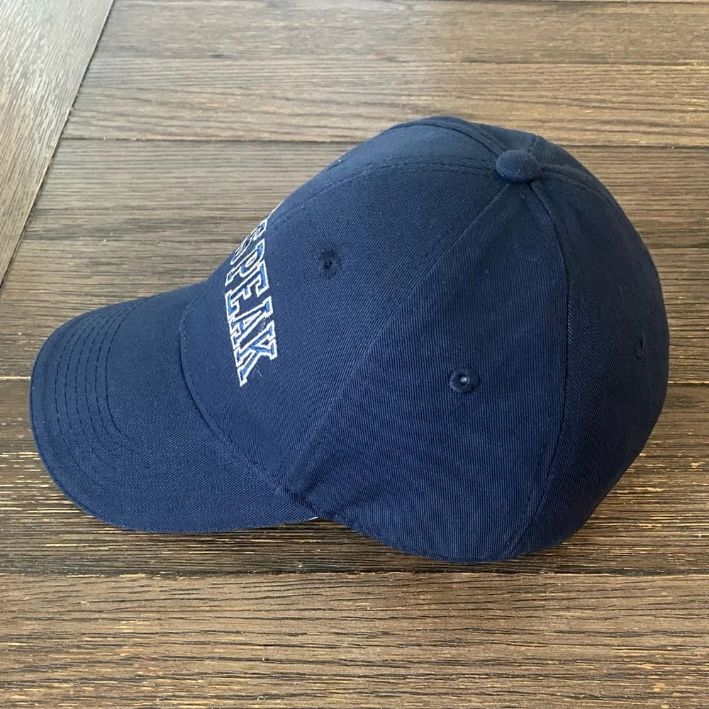 NEW Pikes Peak Hat Cap NWOT Adjustable Strap Back Navy Blue Colorado Mountain